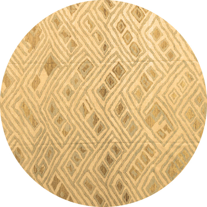Round Machine Washable Abstract Brown Modern Rug, wshabs4887brn