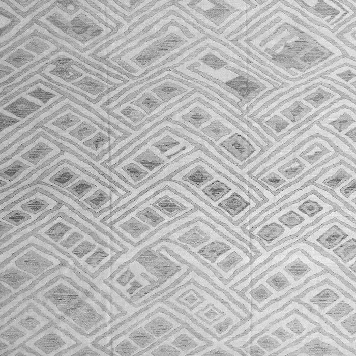 Square Abstract Gray Modern Rug, abs4887gry