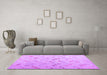 Machine Washable Abstract Purple Modern Area Rugs in a Living Room, wshabs4887pur