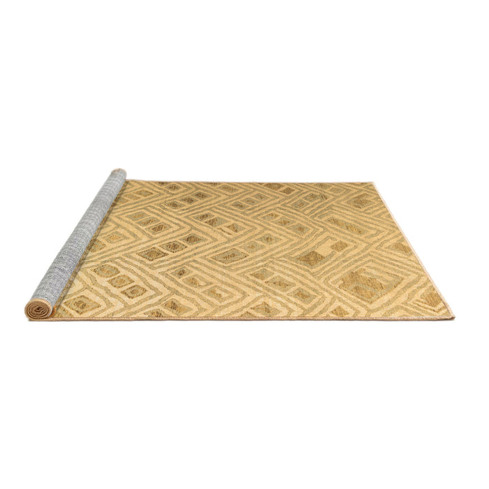 Sideview of Machine Washable Abstract Brown Modern Rug, wshabs4887brn