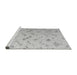 Sideview of Machine Washable Abstract Gray Modern Rug, wshabs4887gry