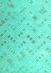 Abstract Turquoise Modern Rug, abs4887turq