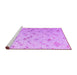 Sideview of Machine Washable Abstract Purple Modern Area Rugs, wshabs4887pur