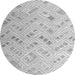 Round Abstract Gray Modern Rug, abs4887gry