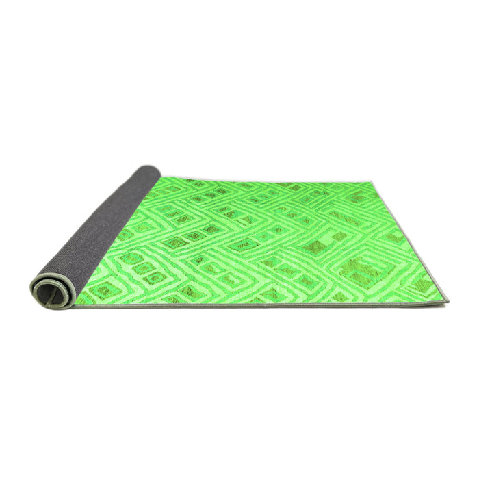 Sideview of Abstract Green Modern Rug, abs4887grn