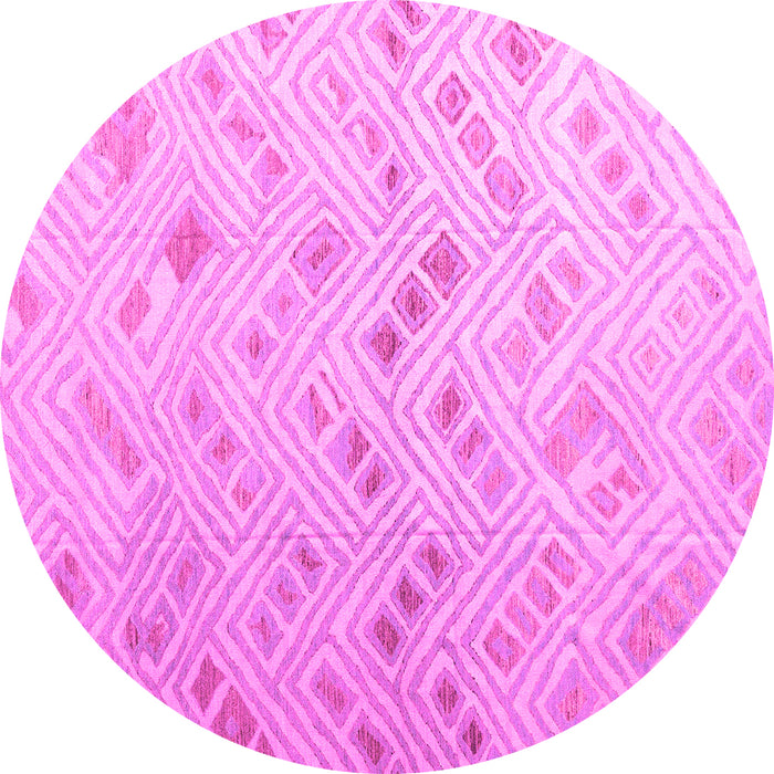 Round Abstract Pink Modern Rug, abs4887pnk