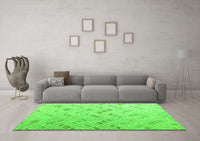 Machine Washable Abstract Green Modern Rug, wshabs4887grn