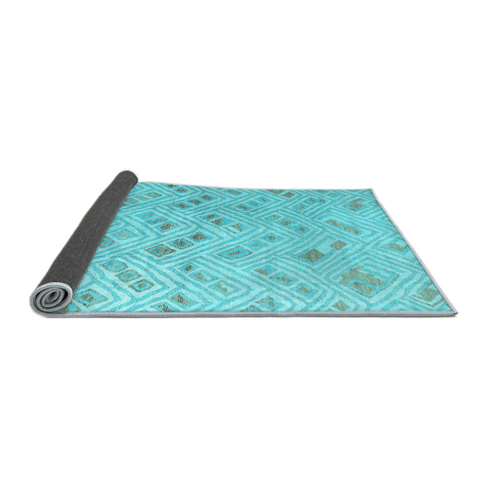 Sideview of Abstract Light Blue Modern Rug, abs4887lblu