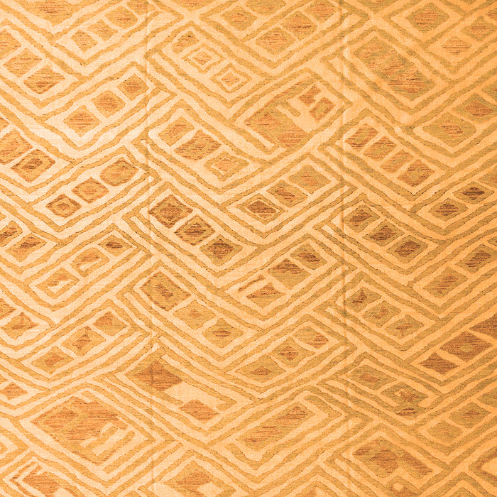 Square Machine Washable Abstract Orange Modern Area Rugs, wshabs4887org