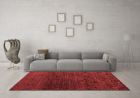 Machine Washable Abstract Red Modern Rug, wshabs4888red
