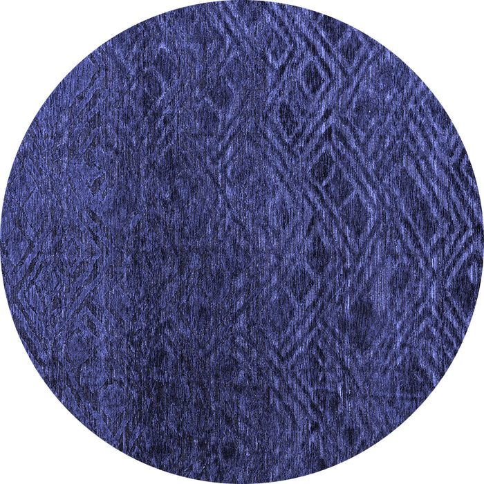 Round Machine Washable Abstract Blue Modern Rug, wshabs4888blu
