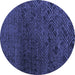 Round Machine Washable Abstract Blue Modern Rug, wshabs4888blu
