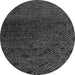 Round Abstract Gray Modern Rug, abs4888gry