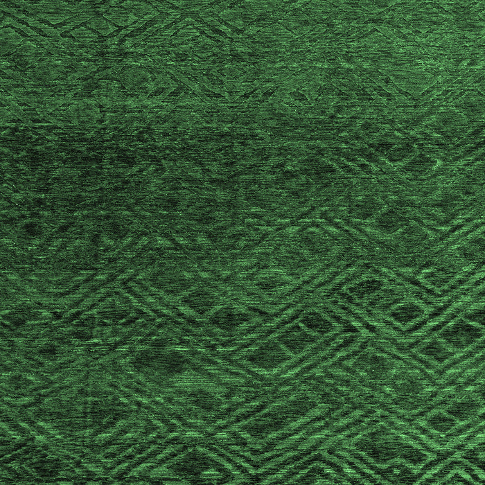 Square Machine Washable Abstract Emerald Green Modern Area Rugs, wshabs4888emgrn
