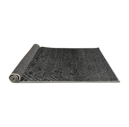 Sideview of Abstract Gray Modern Rug, abs4888gry