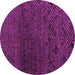 Round Abstract Pink Modern Rug, abs4888pnk