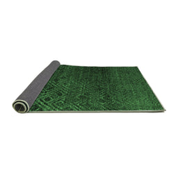 Sideview of Abstract Emerald Green Modern Rug, abs4888emgrn