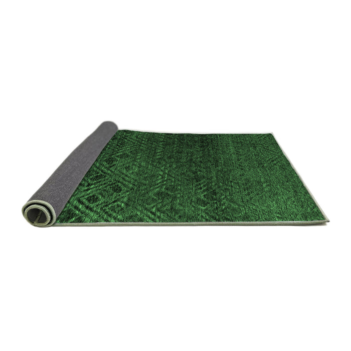 Sideview of Abstract Emerald Green Modern Rug, abs4888emgrn