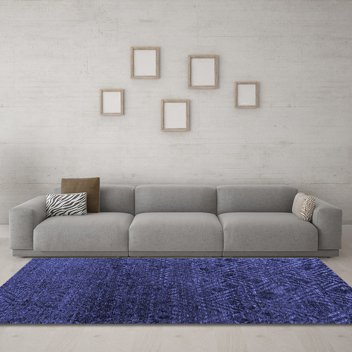 Machine Washable Abstract Blue Modern Rug in a Living Room, wshabs4888blu