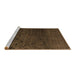 Sideview of Machine Washable Abstract Brown Modern Rug, wshabs4888brn