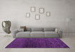 Machine Washable Abstract Purple Modern Area Rugs in a Living Room, wshabs4888pur