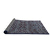 Sideview of Abstract Slate Blue Grey Modern Rug, abs4889