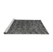 Sideview of Machine Washable Abstract Gray Modern Rug, wshabs4889gry