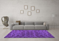 Machine Washable Abstract Purple Modern Rug, wshabs4889pur