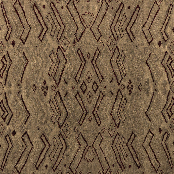 Square Abstract Brown Modern Rug, abs4889brn