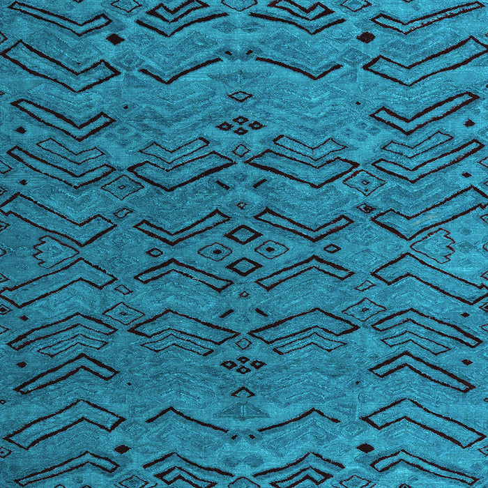 Square Abstract Light Blue Modern Rug, abs4889lblu