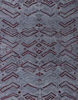 Abstract Slate Blue Grey Modern Rug, abs4889