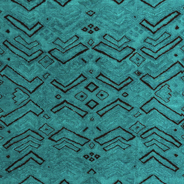 Machine Washable Abstract Turquoise Modern Area Rugs, wshabs4889turq