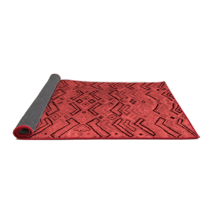 Abstract Red Modern Area Rugs