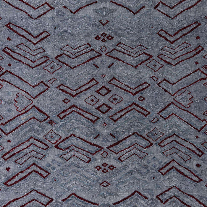 Machine Washable Abstract Slate Blue Grey Blue Rug, wshabs4889