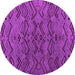 Round Abstract Pink Modern Rug, abs4889pnk