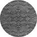 Round Abstract Gray Modern Rug, abs4889gry