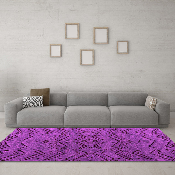 Machine Washable Abstract Pink Modern Rug in a Living Room, wshabs4889pnk