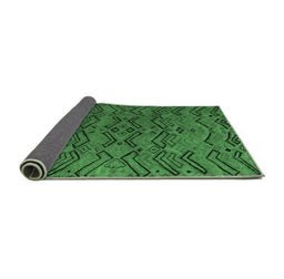 Sideview of Abstract Emerald Green Modern Rug, abs4889emgrn