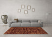 Machine Washable Abstract Brown Modern Rug in a Living Room,, wshabs488brn