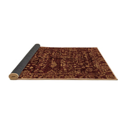 Sideview of Abstract Brown Modern Rug, abs488brn