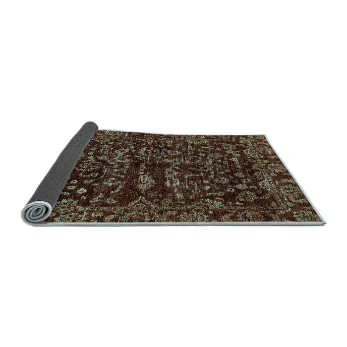 Sideview of Abstract Light Blue Modern Rug, abs488lblu