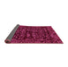 Sideview of Abstract Pink Modern Rug, abs488pnk