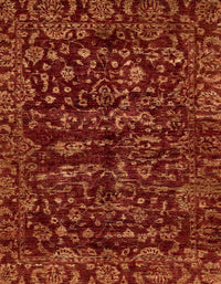 Machine Washable Abstract Red Rug, wshabs488