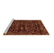 Sideview of Machine Washable Abstract Brown Modern Rug, wshabs488brn