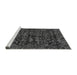 Sideview of Machine Washable Abstract Gray Modern Rug, wshabs488gry