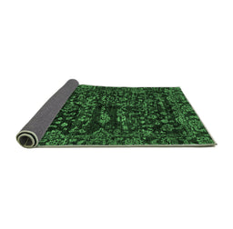 Sideview of Abstract Emerald Green Modern Rug, abs488emgrn