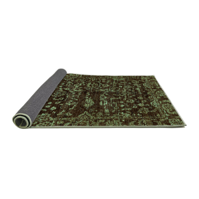 Sideview of Abstract Turquoise Modern Rug, abs488turq