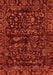 Machine Washable Abstract Orange Modern Area Rugs, wshabs488org