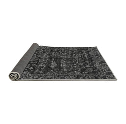 Sideview of Abstract Gray Modern Rug, abs488gry