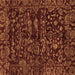 Square Abstract Brown Modern Rug, abs488brn